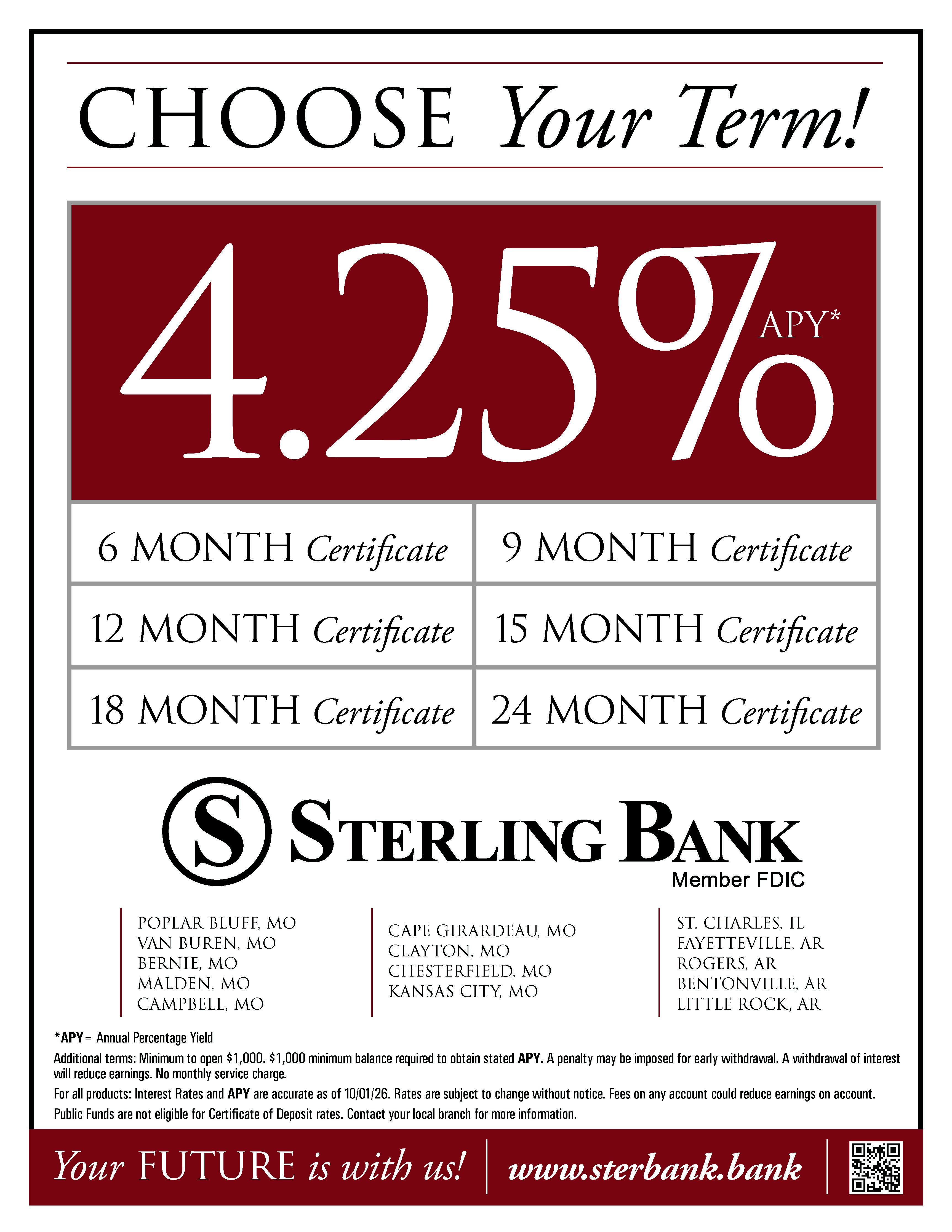 CD Specials and CD Rates